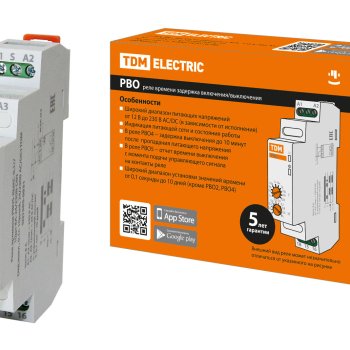 Реле времени TDM РВО5 0,1сек/10дн 8A 220В зад.выкл. упр.сигнл. DIN (1)