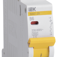 Автоматические выключатели 1P   6A 4,5kA B IEK BA47-29 (12/144)