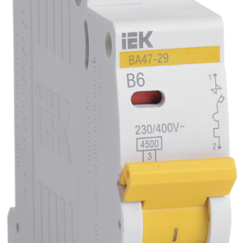 Автоматические выключатели 1P   6A 4,5kA B IEK BA47-29 (12/144)