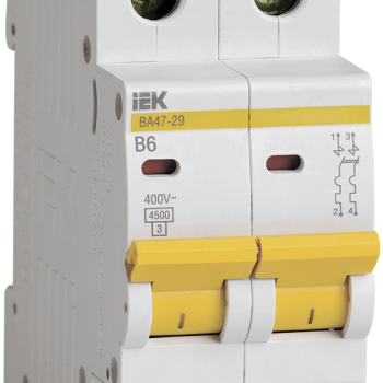 Выключатель автоматический 2P   6A 4,5kA В IEK BA47-29 (6/72)