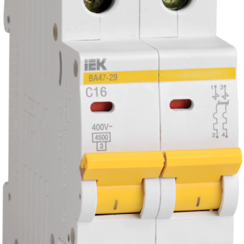 Выключатель автоматический 2P   1A 4,5kA C IEK BA47-29 (6/72)