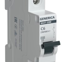 Выключатель автоматический 1P  6A  4,5кА C ВА47-29М Generica (12/144)