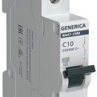 Выключатель автоматический 1P  10A  4,5кА C ВА47-29М Generica (12/144)