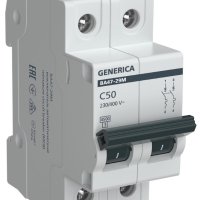 Выключатель автоматический 2P  50A  4,5кА C ВА47-29М Generica (6/72)