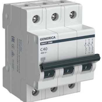 Выключатель автоматический 3P  40A  4,5кА C ВА47-29М Generica (48)