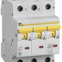 Выключатель автоматический 3P 16A 6кА C IEK BA47-60M (4/48)