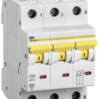 Выключатель автоматический 3P 63A 6кА C IEK BA47-60M (4/48)