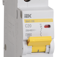 Выключатель автоматический 1P  20A 10kA C IEK BA47-100 (12/120)