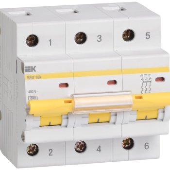 Выключатель автоматический 3P  32A 10kA C IEK BA47-100 (4/40)