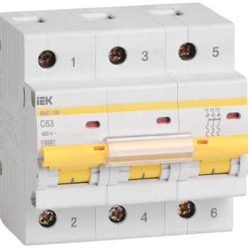 Выключатель автоматический 3P  40A 10kA C IEK BA47-100 (4/40)