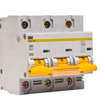 Выключатель автоматический 3P  80A 10kA C IEK BA47-100 (4/40)