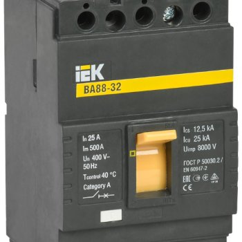 Выключатель автоматический 3P  25А 25кА IEK ВА88-32 (6)