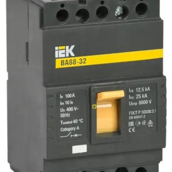 Выключатель автоматический 3P 100А 25кА IEK ВА88-32 (20)