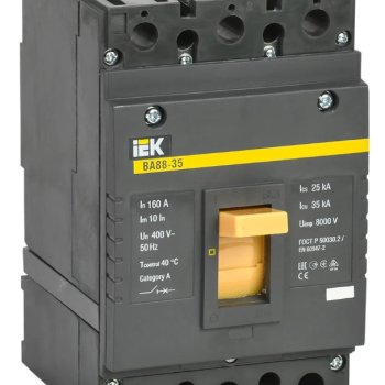 Выключатель автоматичский 3P 160А 35кА IEK ВА88-35 (6)