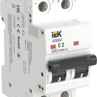 Выключатель автоматический 2Р  2А 6кА C DC IEK ARMAT M06N-DC (6/60)