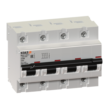 Выключатель автоматический 4P  80A 10кА C КЭАЗ BA47-100 (3)