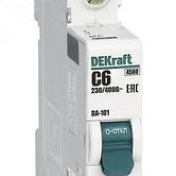 Выключатель автоматический 1P 6A 4,5kA C DEKraft BA-101 (12)