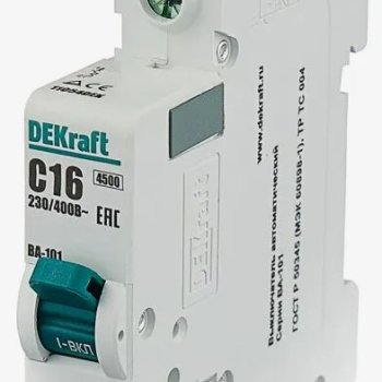 Выключатель автоматический 1P  16A 4,5kA C DEKraft BA-101 (12)