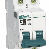 Выключатель автоматический 2P 6A 4,5kA C DEKraft BA-101 (6)