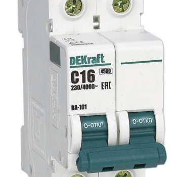 Выключатель автоматический 2P 6A 4,5kA C DEKraft BA-101 (6)