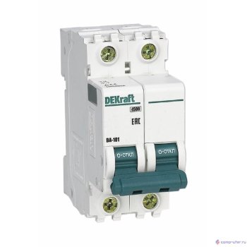 Выключатель автоматический 2P 40A 4,5kA C DEKraft BA-101 (6/72)
