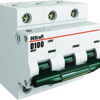 Автоматические выключатели 3P 100A 10A C DEKraft BA-201