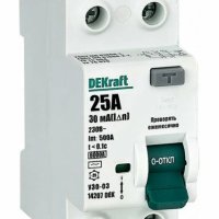 УЗО 2P 25A 30мА 6кА АС DEKraft УЗО-03 (6)