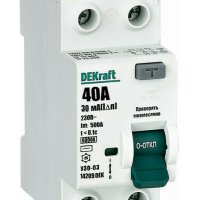 УЗО 2P 40A 30мА 6кА АС DEKraft УЗО-03 (6)