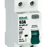 УЗО 2P 63A 30мА 6кА АС DEKraft УЗО-03 (6)