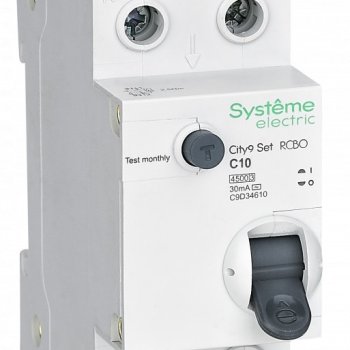 ДИФ 1P+N 10A 30мА 4,5кА C Systeme Electric City9 АВДТ AC (1)