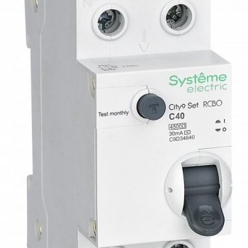 ДИФ 1P+N 40A 30мА 4,5кА C Systeme Electric City9 АВДТ AC (1)