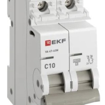 Выключатель автоматический 2P 10А 6кА C EKF ВА 47-63N PROXIMA (6)