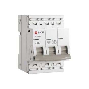 Выключатель автоматический  3P 16А 4,5кА C EKF ВА 47-63N PROXIMA (4)