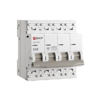 Выключатель автоматический  4P 40А 4,5кА C EKF ВА 47-63N PROXIMA (3)