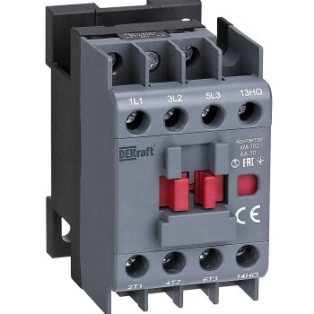 Контактор 50А 220В/230В АС3 АС4 1НО+1НЗ КМ-102 DeKraft