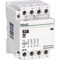 Контактор модульный 63А 230В 4НО DEKraft МК-103 (4)