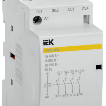 Контактор модульный IEK КМ20-40М AC (90)