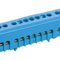 Шина нулевая в корп DIN-изол 6x9мм  8/1 синий IEK (10/500)