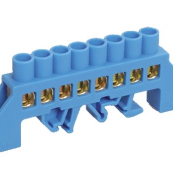 Шина нулевая на DIN   8/1 IEK 8x12мм Стойка синий (20/800)