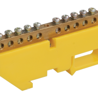 Шина "0" на DIN    6/1 IEK 6x9мм изолятор желто-зеленый (20/500)