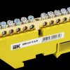 Шина нулевая на DIN   18/1 IEK 6x9мм желтый (20/300)