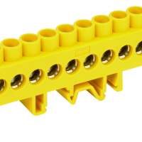 Шина "0" на DIN  10/1 IEK 8x12мм Стойка желтый (20/300)