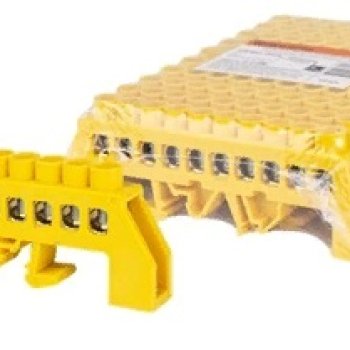Шина земля в комб DIN-изол 8x12мм 10/1 желтый TDM (10/250)