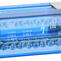 Шина в корпусе (кросс-модуль) на DIN-рейку 2x11 IEK (50)