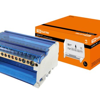 Шина в корпусе (кросс-модуль) на DIN-рейку 4х11 TDM (25)