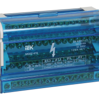 Шина в корпусе (кросс-модуль) на DIN-рейку 4x15 IEK (10/50)