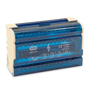 Шина в корпусе (кросс-модуль) на DIN-рейку 4х15 Omnyx (5/50)