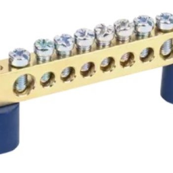 Шина нулевая   8/2 IEK 8x12мм угловой изолятор (10/250)