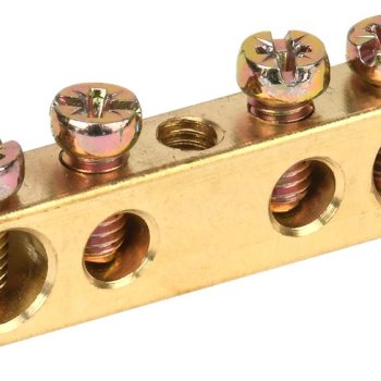 Шина без изолятора PEN 6x9мм 4 отверстия крепеж по центру Omnyx (10/500)