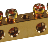 Шина без изолятора PEN 6x9мм 6 отверстий крепеж по центру Omnyx (10/500)